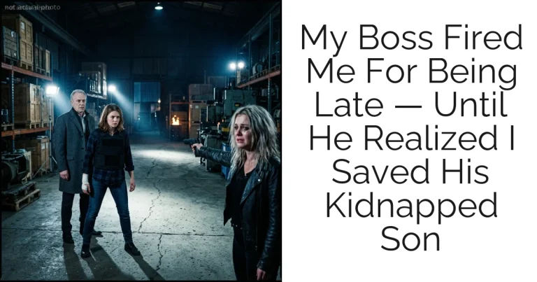 My Boss Fired Me For Being Late — Until He Realized I Saved His Kidnapped Son