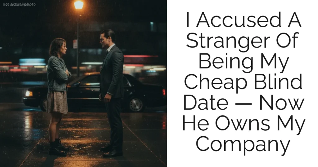 I Accused A Stranger Of Being My Cheap Blind Date — Now He Owns My Company