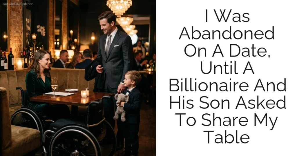 I Was Abandoned On A Date, Until A Billionaire And His Son Asked To Share My Table