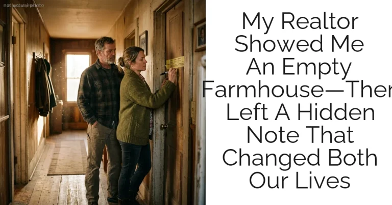 My Realtor Showed Me An Empty Farmhouse—Then Left A Hidden Note That Changed Both Our Lives