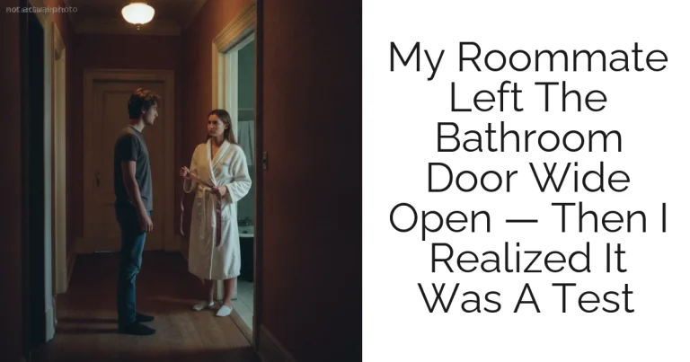 My Roommate Left The Bathroom Door Wide Open — Then I Realized It Was A Test