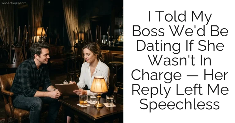 I Told My Boss We'd Be Dating If She Wasn't In Charge — Her Reply Left Me Speechless