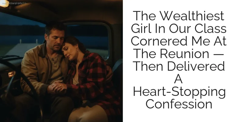 The Wealthiest Girl In Our Class Cornered Me At The Reunion — Then Delivered A Heart-Stopping Confession