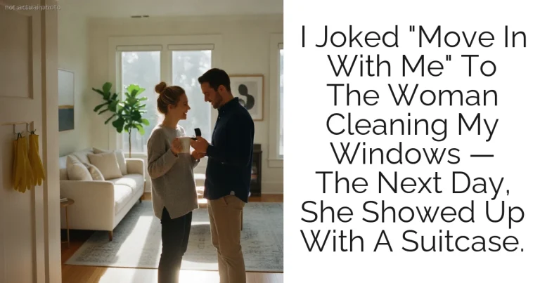 I Joked "Move In With Me" To The Woman Cleaning My Windows — The Next Day, She Showed Up With A Suitcase.