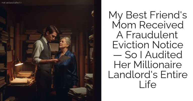 My Best Friend's Mom Received A Fraudulent Eviction Notice — So I Audited Her Millionaire Landlord's Entire Life