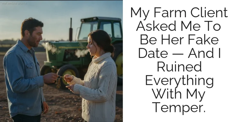 My Farm Client Asked Me To Be Her Fake Date — And I Ruined Everything With My Temper.