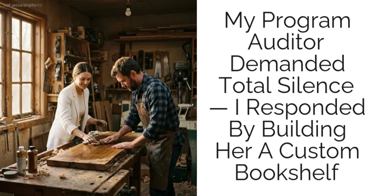 My Program Auditor Demanded Total Silence — I Responded By Building Her A Custom Bookshelf