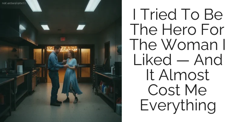 I Tried To Be The Hero For The Woman I Liked — And It Almost Cost Me Everything