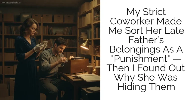 My Strict Coworker Made Me Sort Her Late Father’s Belongings As A "Punishment" — Then I Found Out Why She Was Hiding Them