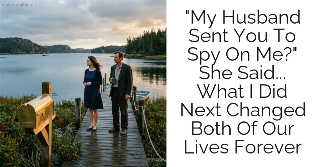 "My Husband Sent You To Spy On Me?" She Said... What I Did Next Changed Both Of Our Lives Forever