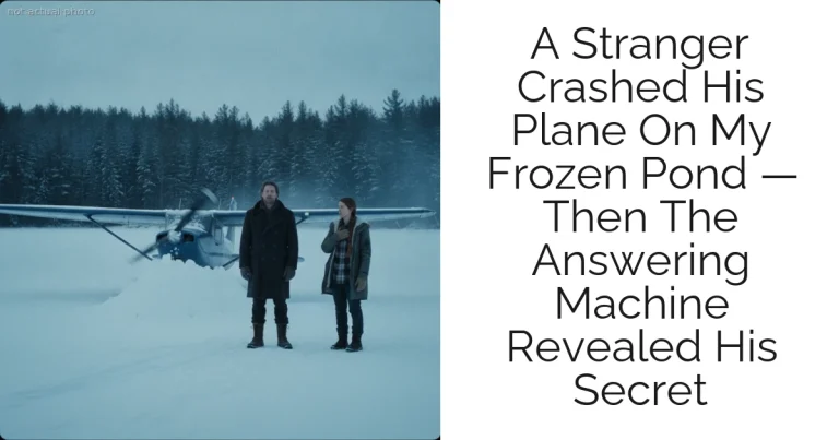 A Stranger Crashed His Plane On My Frozen Pond — Then The Answering Machine Revealed His Secret