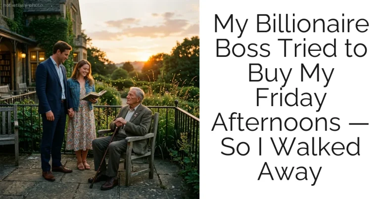 My Billionaire Boss Tried to Buy My Friday Afternoons — So I Walked Away