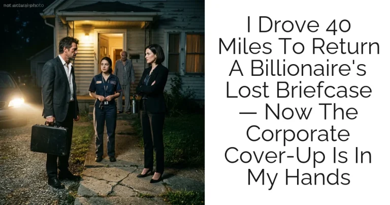 I Drove 40 Miles To Return A Billionaire's Lost Briefcase — Now The Corporate Cover-Up Is In My Hands