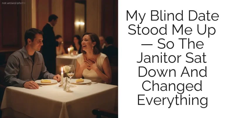 My Blind Date Stood Me Up — So The Janitor Sat Down And Changed Everything