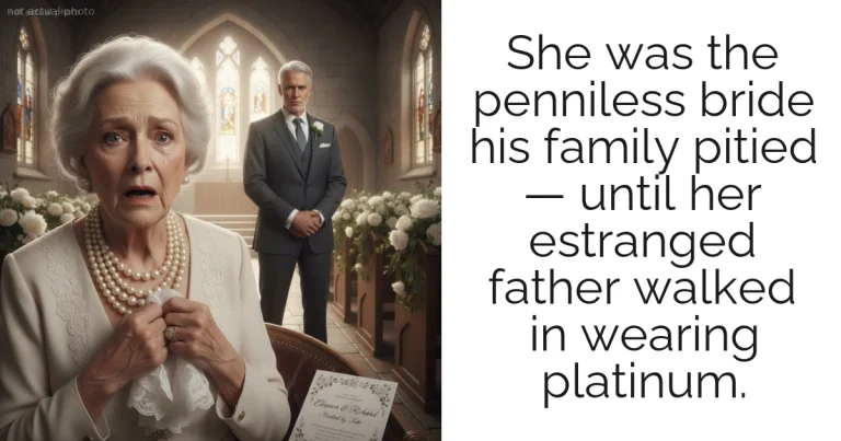 She was the penniless bride his family pitied — until her estranged father walked in wearing platinum.