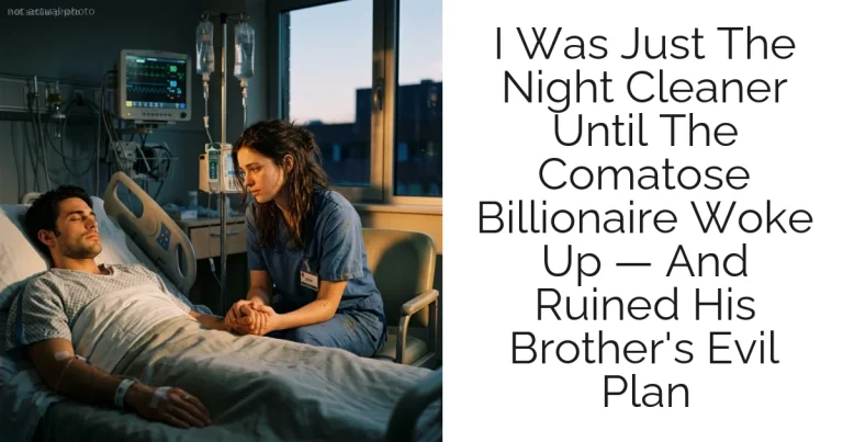 I Was Just The Night Cleaner Until The Comatose Billionaire Woke Up — And Ruined His Brother's Evil Plan
