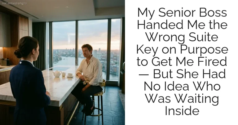 My Senior Boss Handed Me the Wrong Suite Key on Purpose to Get Me Fired — But She Had No Idea Who Was Waiting Inside