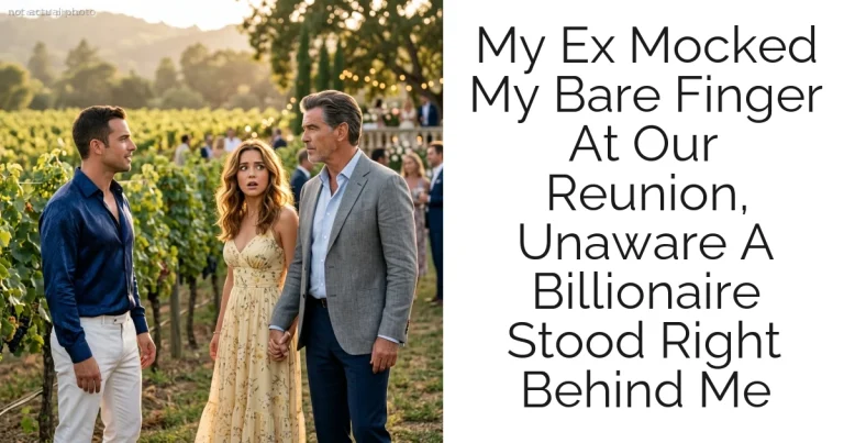 My Ex Mocked My Bare Finger At Our Reunion, Unaware A Billionaire Stood Right Behind Me