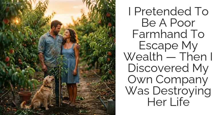 I Pretended To Be A Poor Farmhand To Escape My Wealth — Then I Discovered My Own Company Was Destroying Her Life