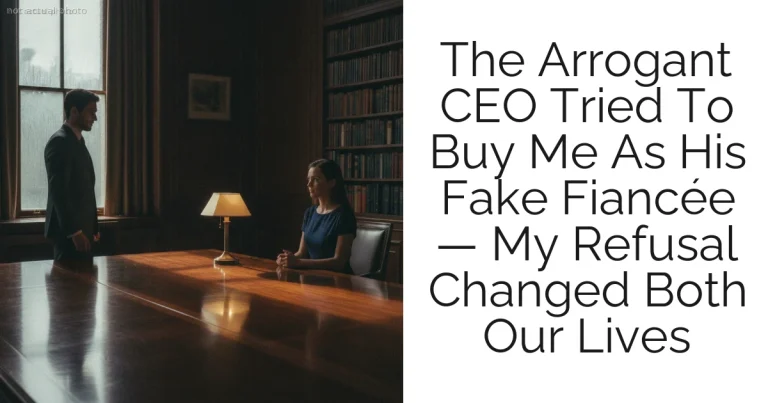 The Arrogant CEO Tried To Buy Me As His Fake Fiancée — My Refusal Changed Both Our Lives
