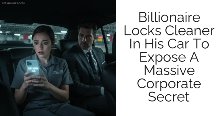 Billionaire Locks Cleaner In His Car To Expose A Massive Corporate Secret