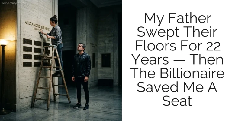 My Father Swept Their Floors For 22 Years — Then The Billionaire Saved Me A Seat