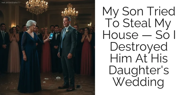 My Son Tried To Steal My House — So I Destroyed Him At His Daughter's Wedding