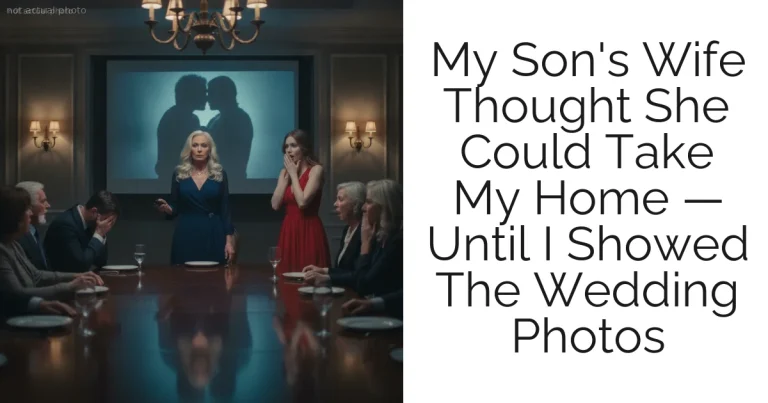 My Son's Wife Thought She Could Take My Home — Until I Showed The Wedding Photos
