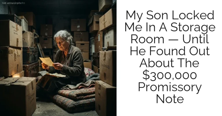 My Son Locked Me In A Storage Room — Until He Found Out About The $300,000 Promissory Note