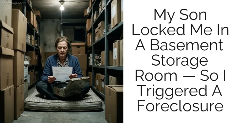 My Son Locked Me In A Basement Storage Room — So I Triggered A Foreclosure