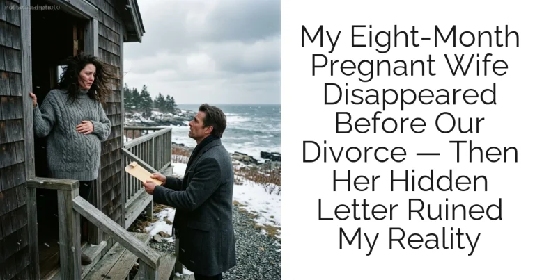 My Eight-Month Pregnant Wife Disappeared Before Our Divorce — Then Her Hidden Letter Ruined My Reality