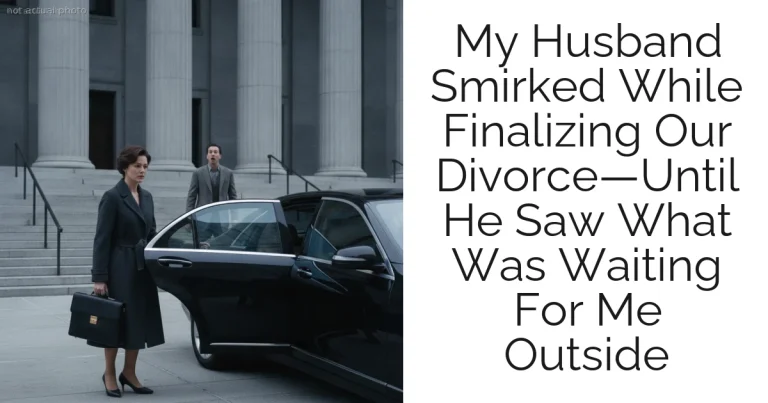 My Husband Smirked While Finalizing Our Divorce—Until He Saw What Was Waiting For Me Outside
