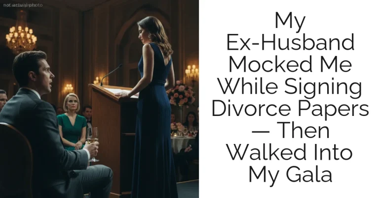 My Ex-Husband Mocked Me While Signing Divorce Papers — Then Walked Into My Gala