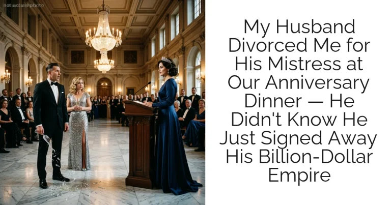 My Husband Divorced Me for His Mistress at Our Anniversary Dinner — He Didn't Know He Just Signed Away His Billion-Dollar Empire