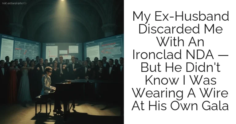 My Ex-Husband Discarded Me With An Ironclad NDA — But He Didn't Know I Was Wearing A Wire At His Own Gala