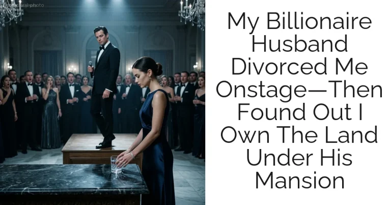 My Billionaire Husband Divorced Me Onstage—Then Found Out I Own The Land Under His Mansion
