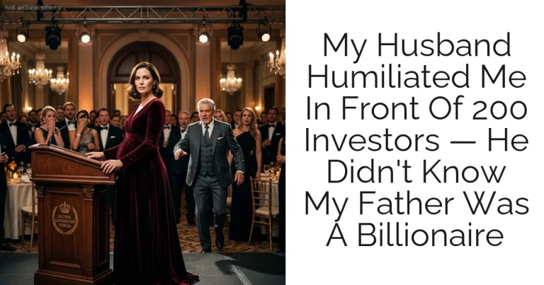 My Husband Humiliated Me In Front Of 200 Investors — He Didn't Know My Father Was A Billionaire
