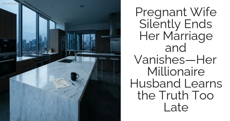 Pregnant Wife Silently Ends Her Marriage and Vanishes—Her Millionaire Husband Learns the Truth Too Late