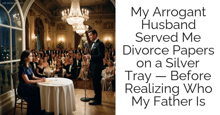 My Arrogant Husband Served Me Divorce Papers on a Silver Tray — Before Realizing Who My Father Is