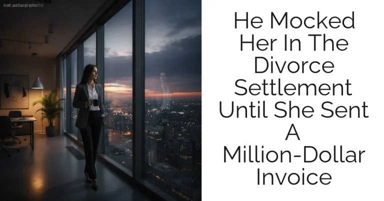 He Mocked Her In The Divorce Settlement Until She Sent A Million-Dollar Invoice