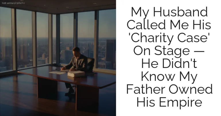 My Husband Called Me His 'Charity Case' On Stage — He Didn't Know My Father Owned His Empire
