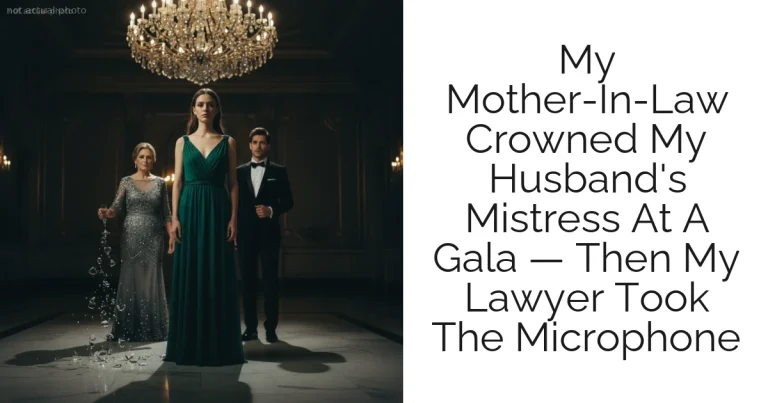 My Mother-In-Law Crowned My Husband's Mistress At A Gala — Then My Lawyer Took The Microphone