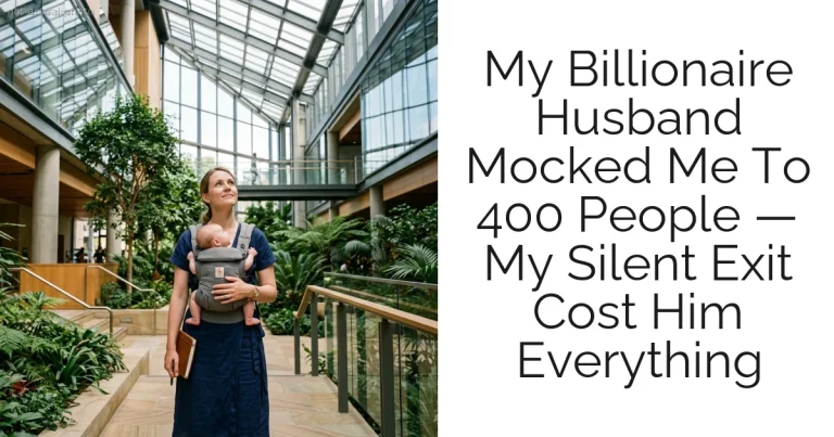 My Billionaire Husband Mocked Me To 400 People — My Silent Exit Cost Him Everything