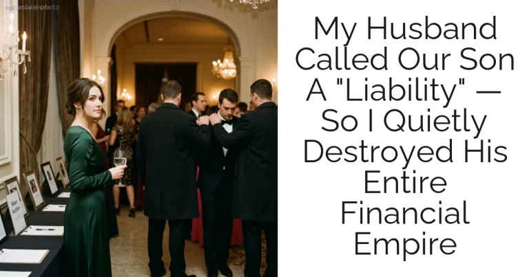 My Husband Called Our Son A "Liability" — So I Quietly Destroyed His Entire Financial Empire