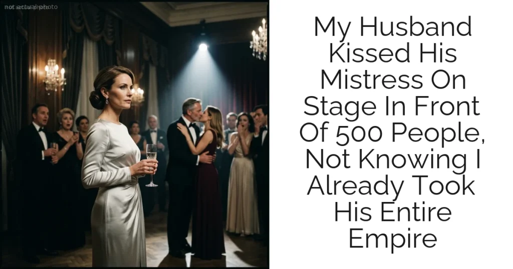 My Husband Kissed His Mistress On Stage In Front Of 500 People, Not Knowing I Already Took His Entire Empire