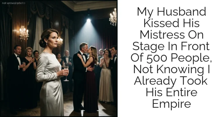 My Husband Kissed His Mistress On Stage In Front Of 500 People, Not Knowing I Already Took His Entire Empire