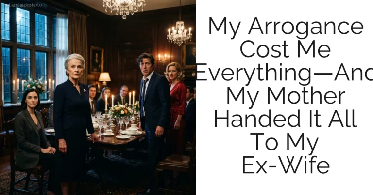 My Arrogance Cost Me Everything—And My Mother Handed It All To My Ex-Wife