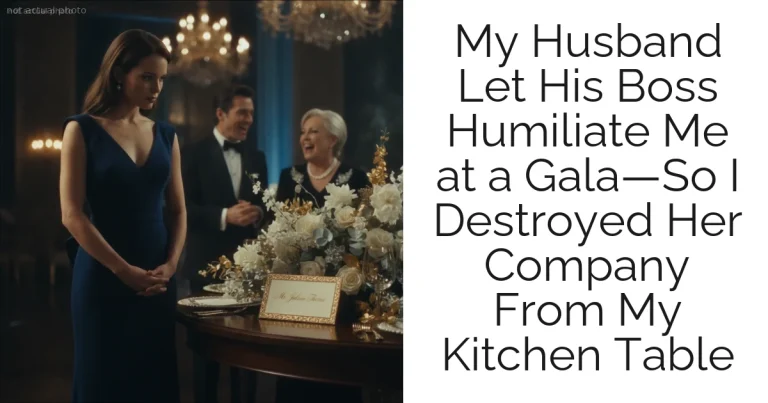 My Husband Let His Boss Humiliate Me at a Gala—So I Destroyed Her Company From My Kitchen Table