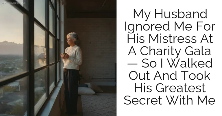 My Husband Ignored Me For His Mistress At A Charity Gala — So I Walked Out And Took His Greatest Secret With Me