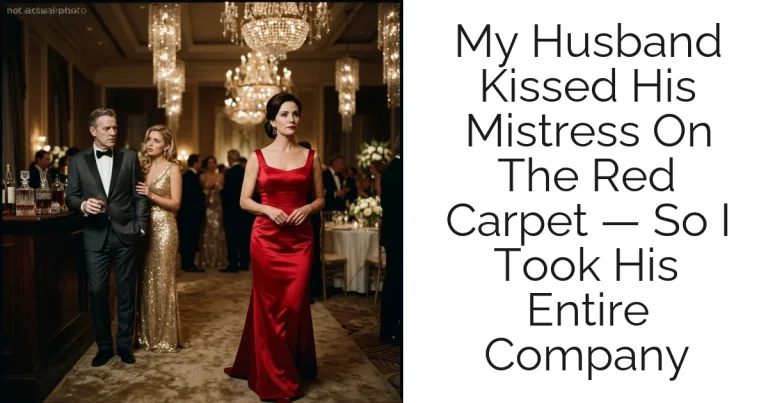 My Husband Kissed His Mistress On The Red Carpet — So I Took His Entire Company